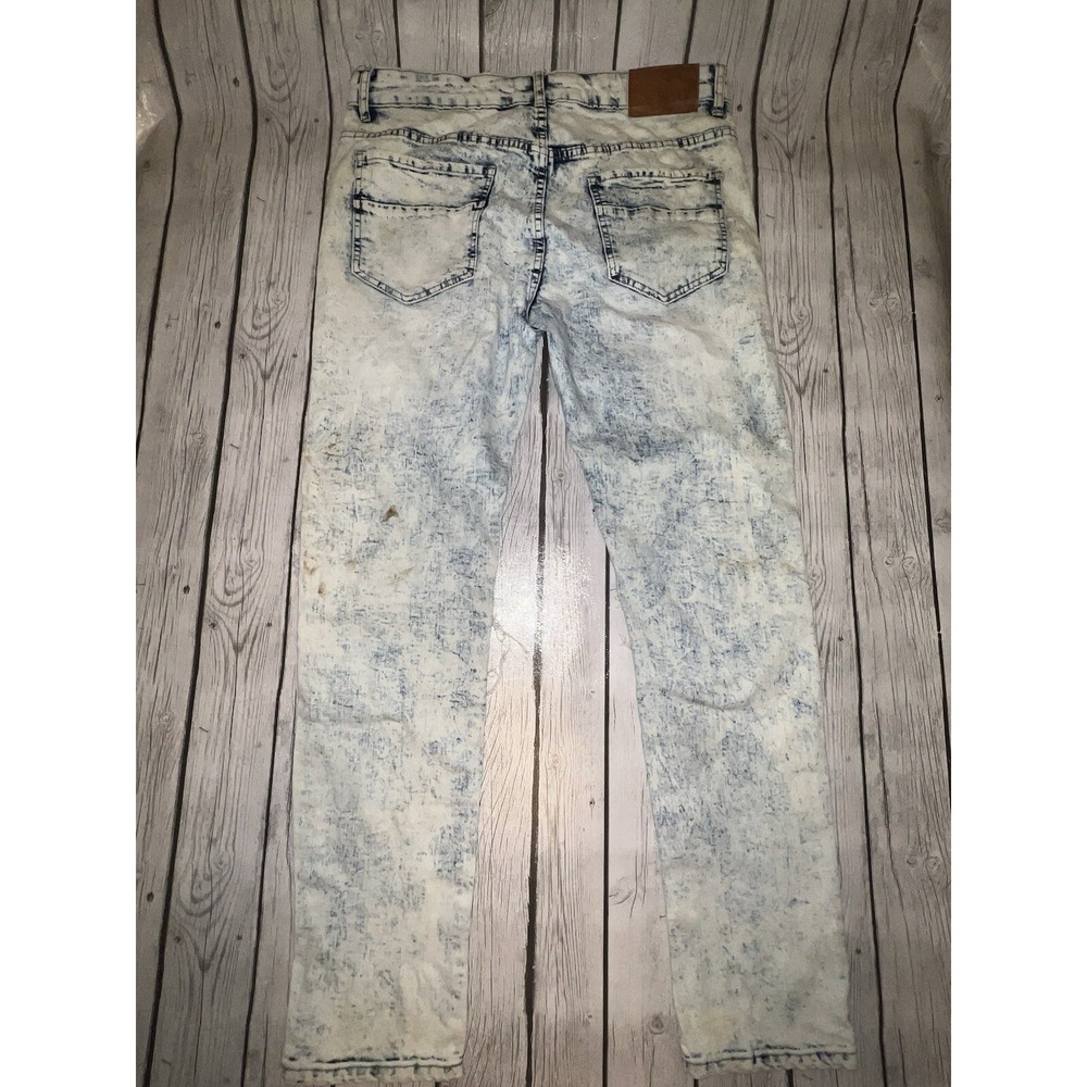 Waimea Skinny Jeans Men's 34 x 34 Light wash Denim Graffiti Art Pants Stains * - Picture 8 of 11
